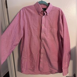 Stafford Long Sleeve Button Down Red Shirt Size 16